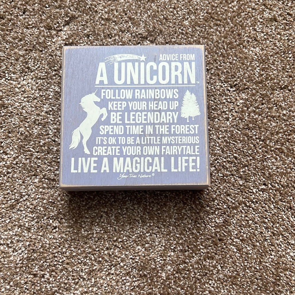 Advice From A Unicorn Purple Sign
